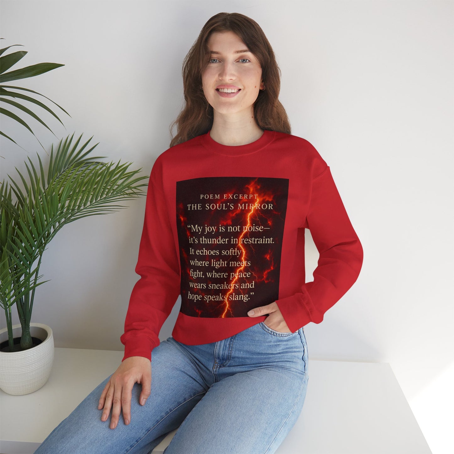 Soul's Mirror Inspirational Crewneck Sweatshirt, Motivational Apparel.
