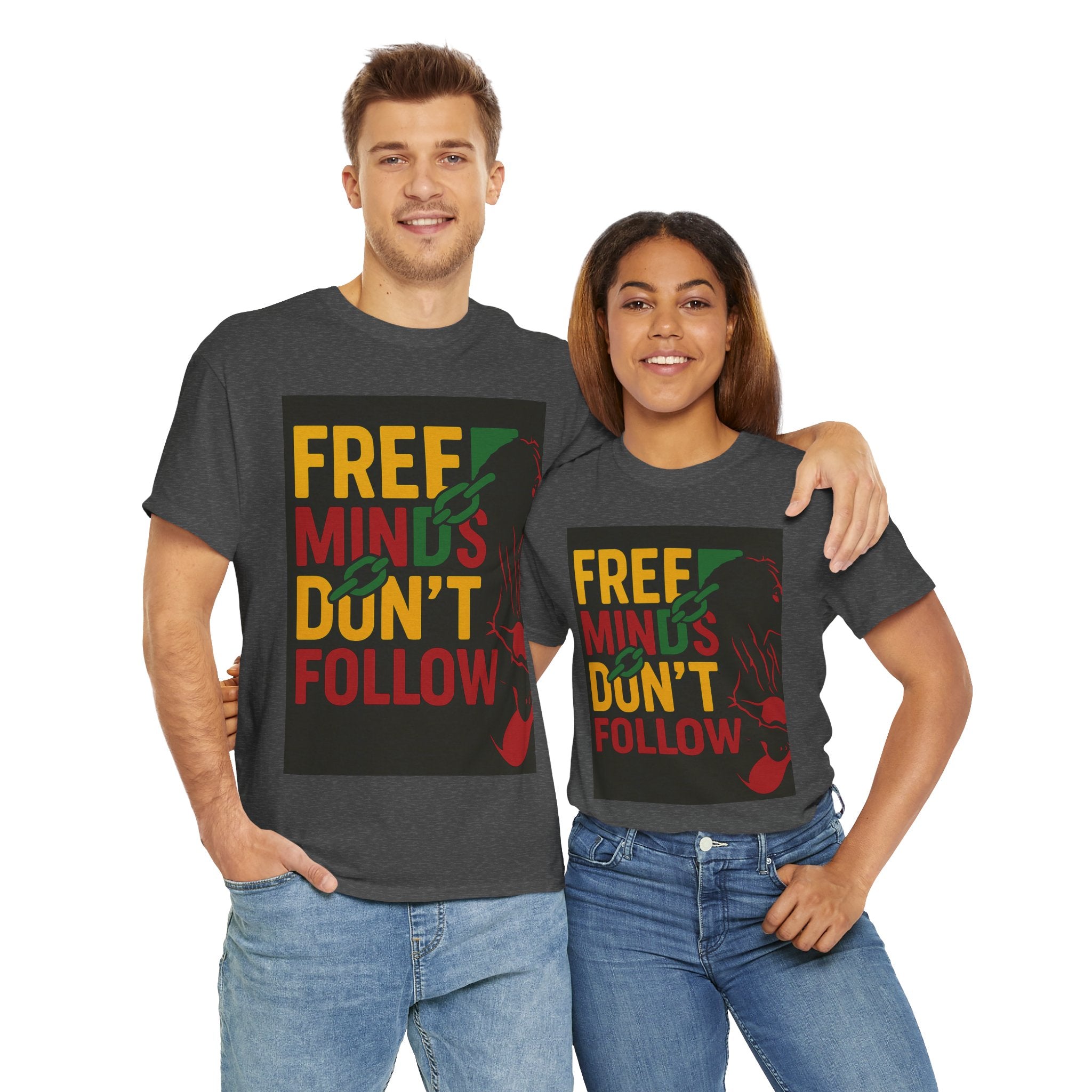 Free Minds Unisex Heavy Cotton Tee - Gift for Empowerment, Activism Outfit