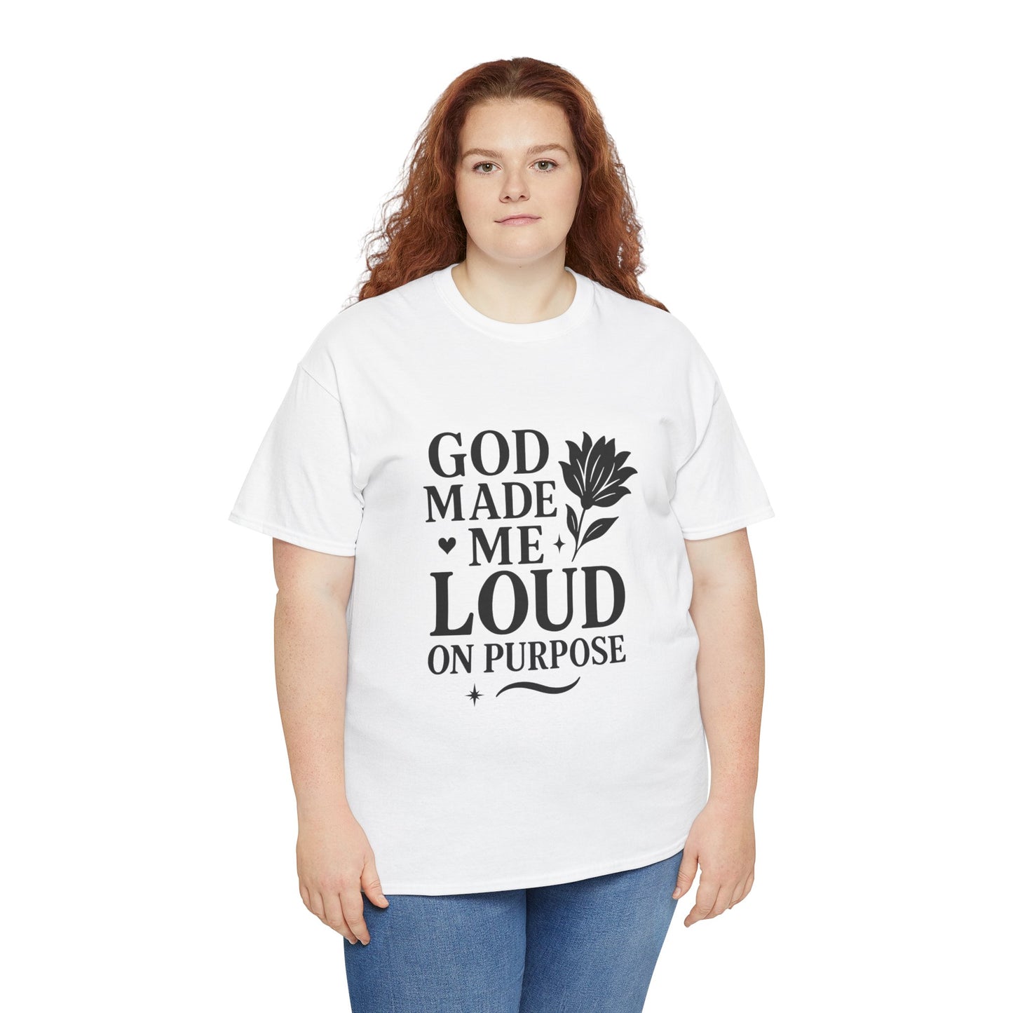 Unisex Heavy Cotton Tee with Inspirational Quote