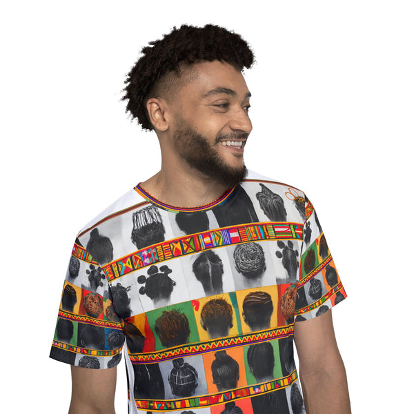 African Heritage Patterned Jersey — Ancestral Silhouettes All-Over Print