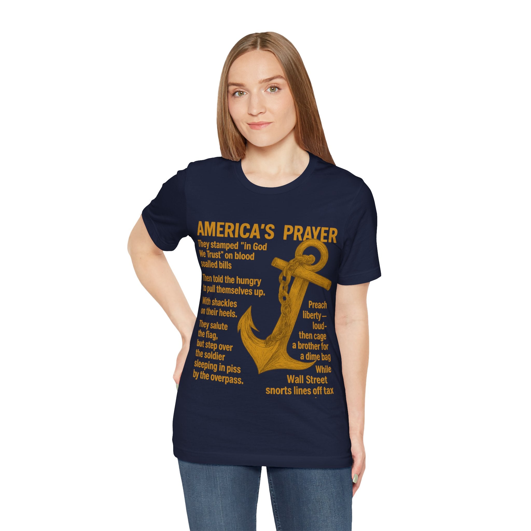 America's Prayer Anchor Tee — Patriotic Poem Graphic T-Shirt