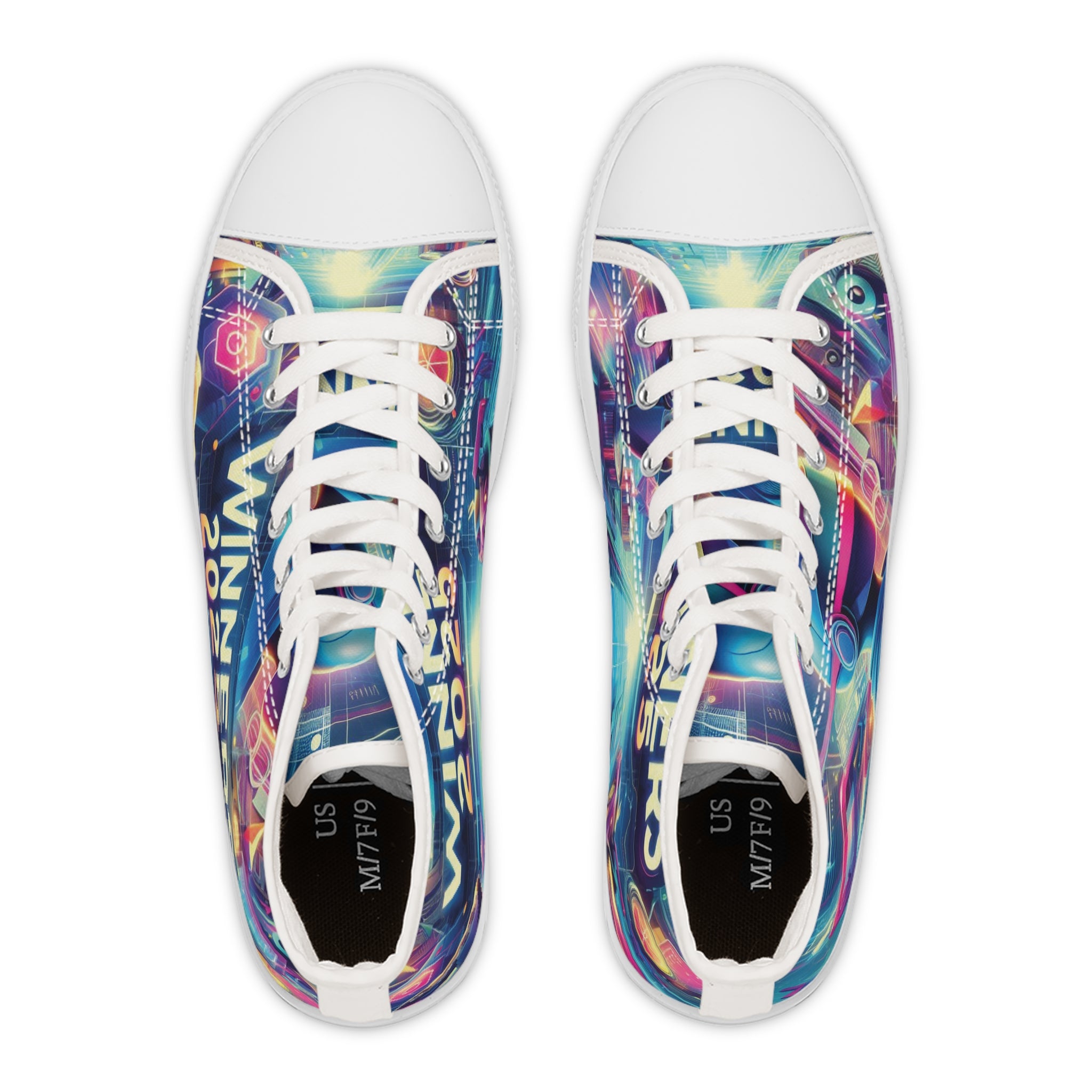 Futuristic High Top Sneakers for Women, Trendy Footwear, Stylish Streetwear.