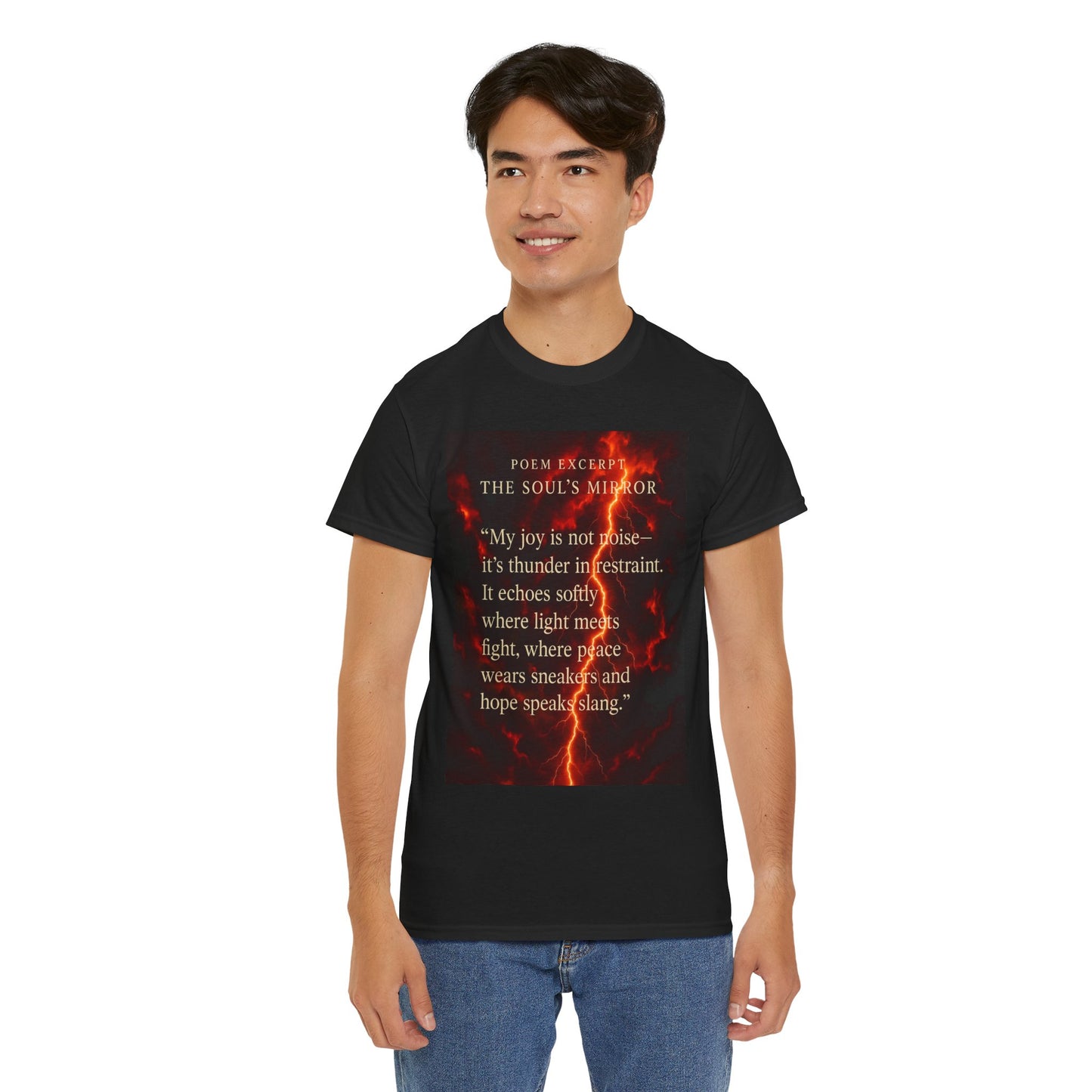Soul's Mirror Poem Tee, Unisex Heavy Cotton Shirt, Inspirational T-Shirt