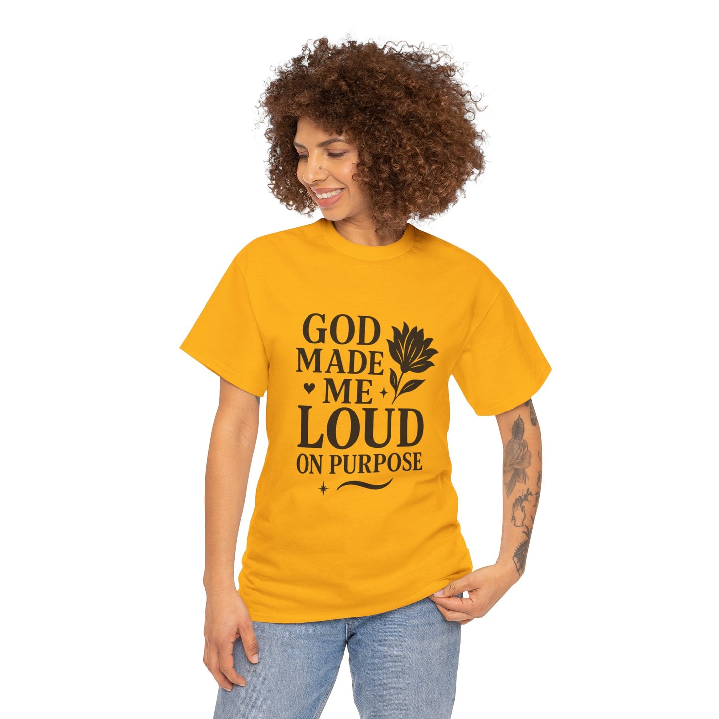 Unisex Heavy Cotton Tee with Inspirational Quote