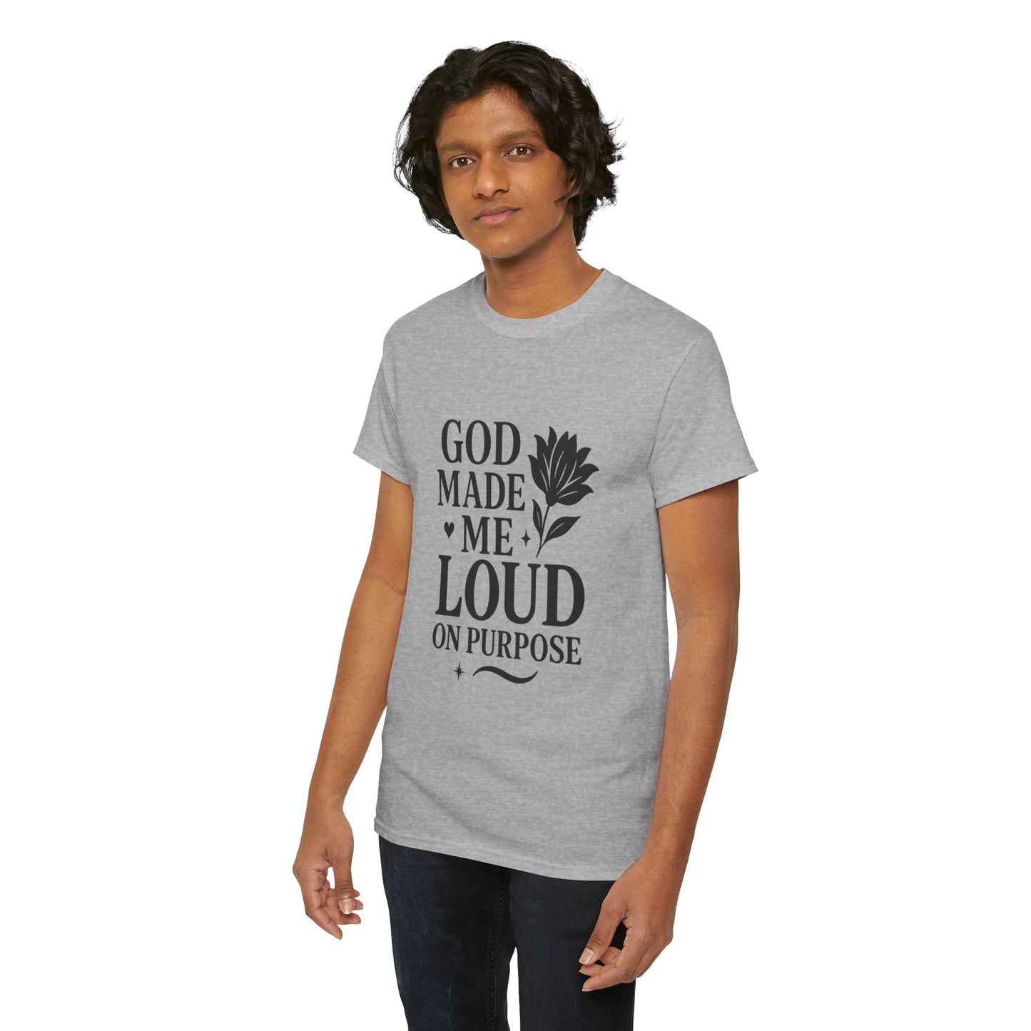 Unisex Heavy Cotton Tee with Inspirational Quote