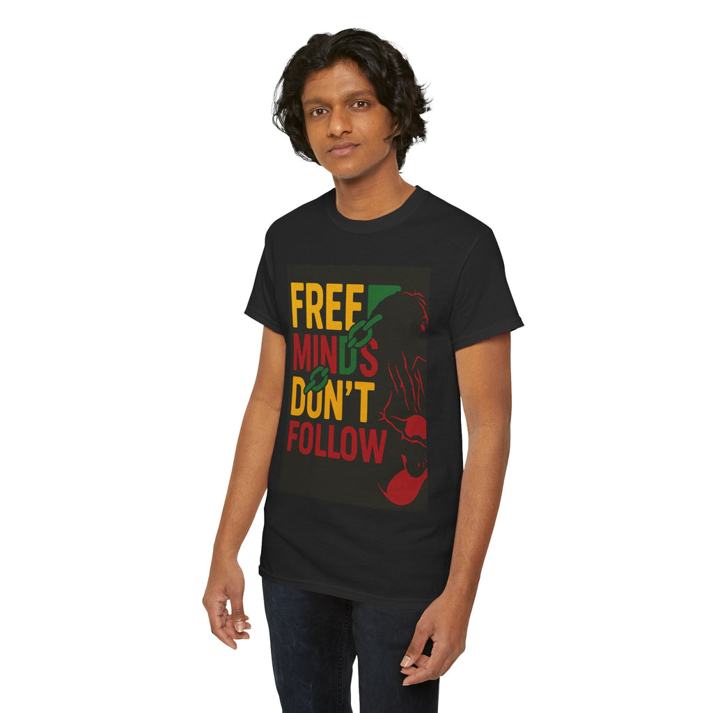 Free Minds Unisex Heavy Cotton Tee - Gift for Empowerment, Activism Outfit