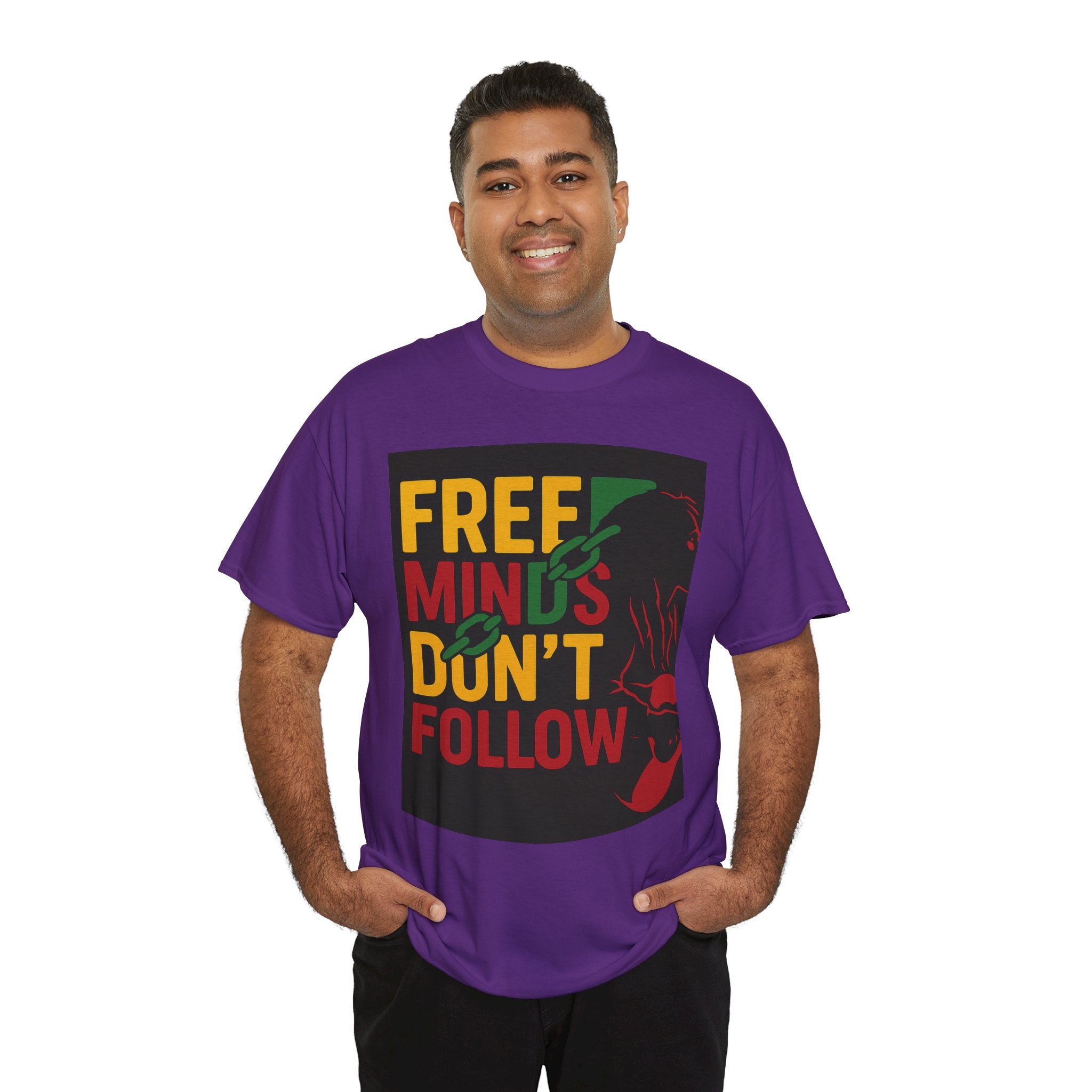 Free Minds Unisex Heavy Cotton Tee - Gift for Empowerment, Activism Outfit
