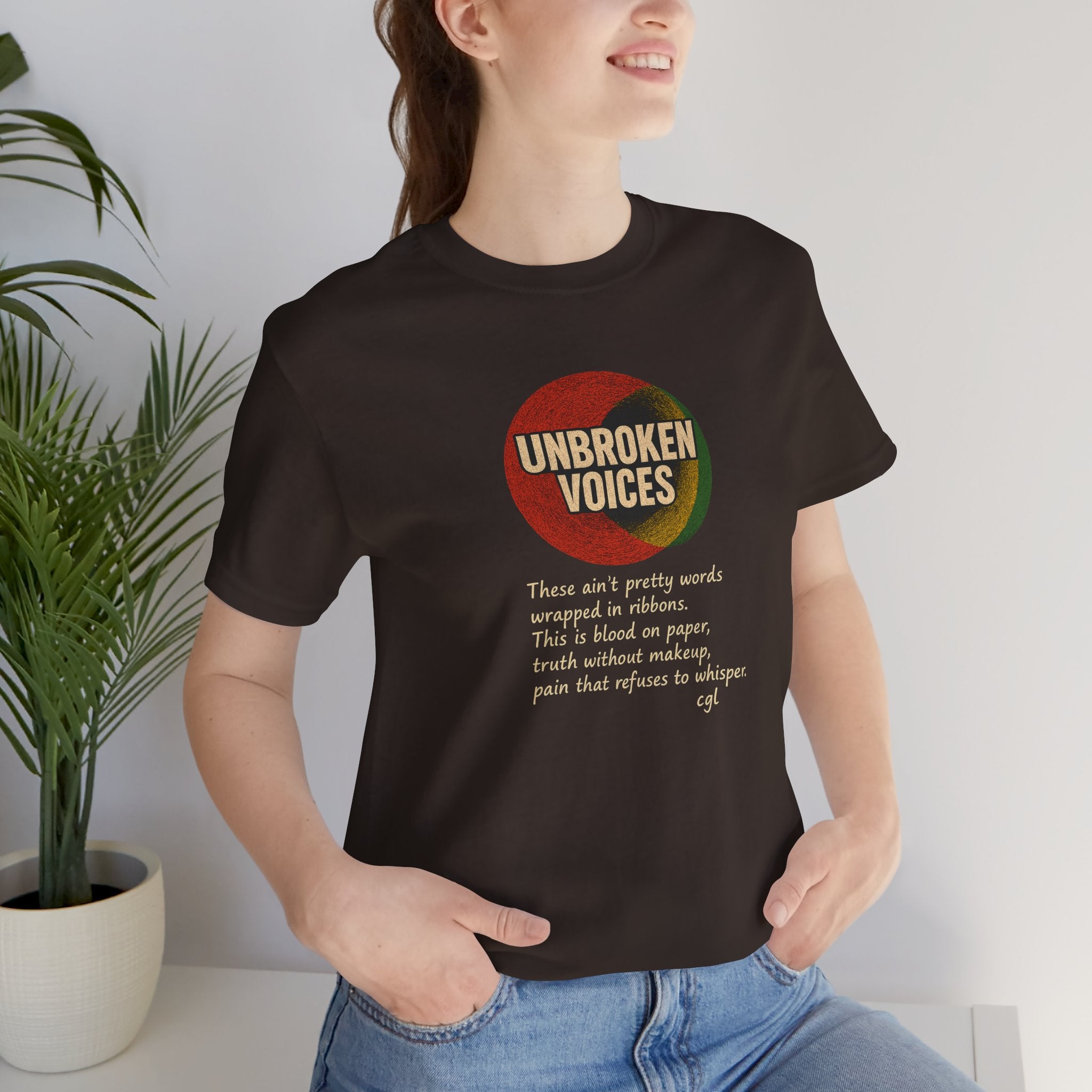 Empowering Unisex Tee - Unbroken Voices, Inspirational T-Shirt