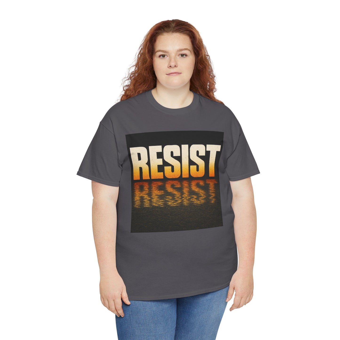 Resist Unisex Heavy Cotton Tee, Motivational T-Shirt, Activism Apparel