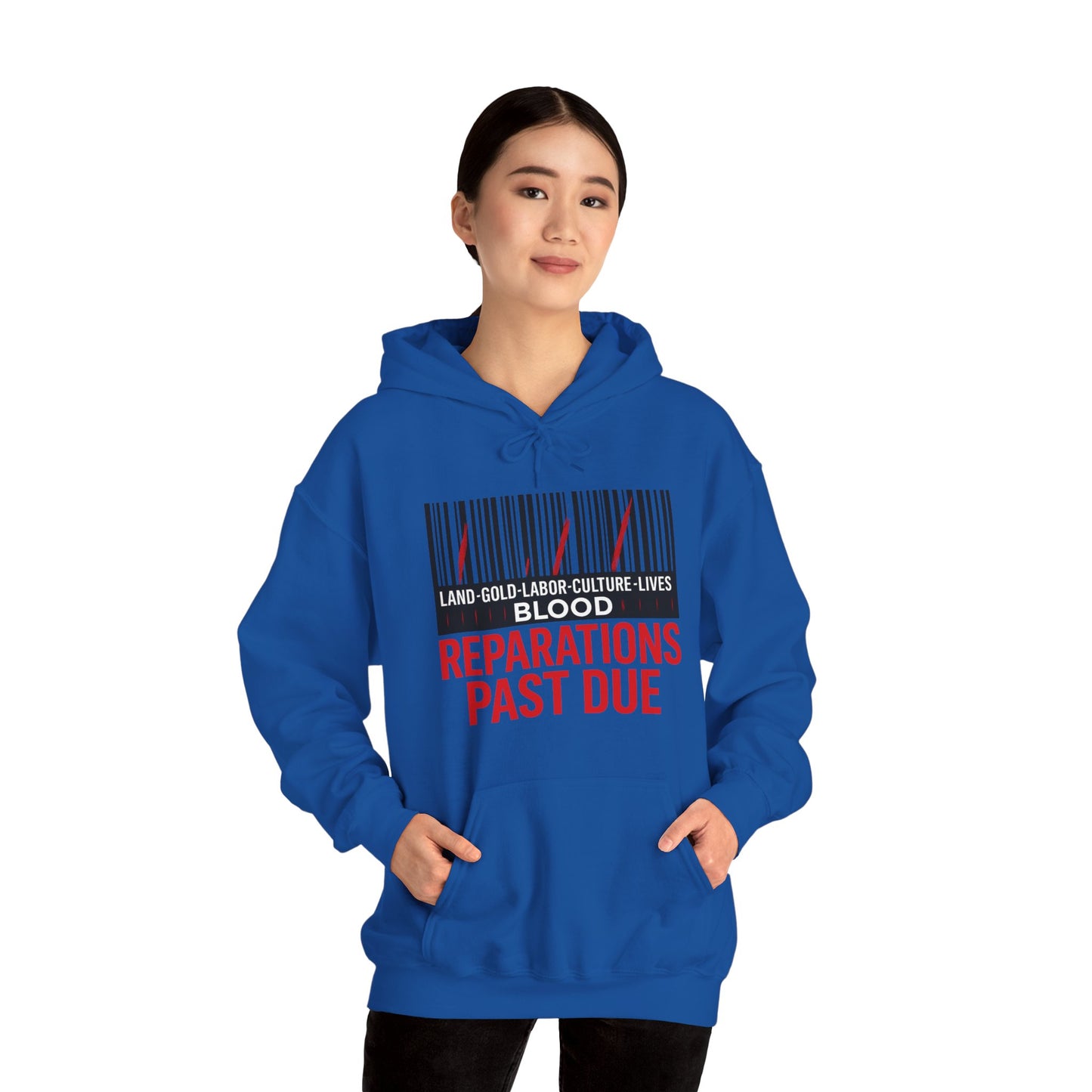 Reparations Theme Hoodie - Unisex Heavy Blend Sweatshirt, Black History Month Apparel, Social Justice Clothing, Protest Wear, Activist [...]