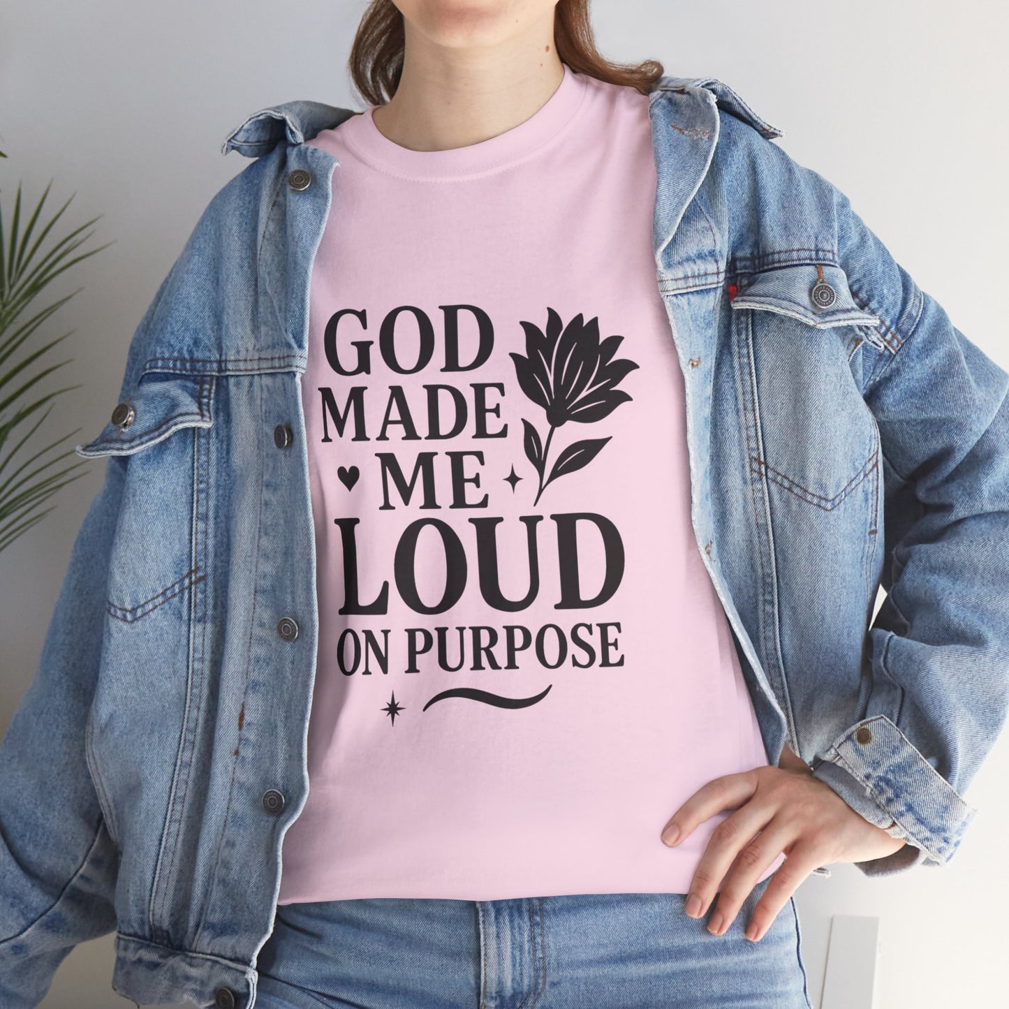 Unisex Heavy Cotton Tee with Inspirational Quote