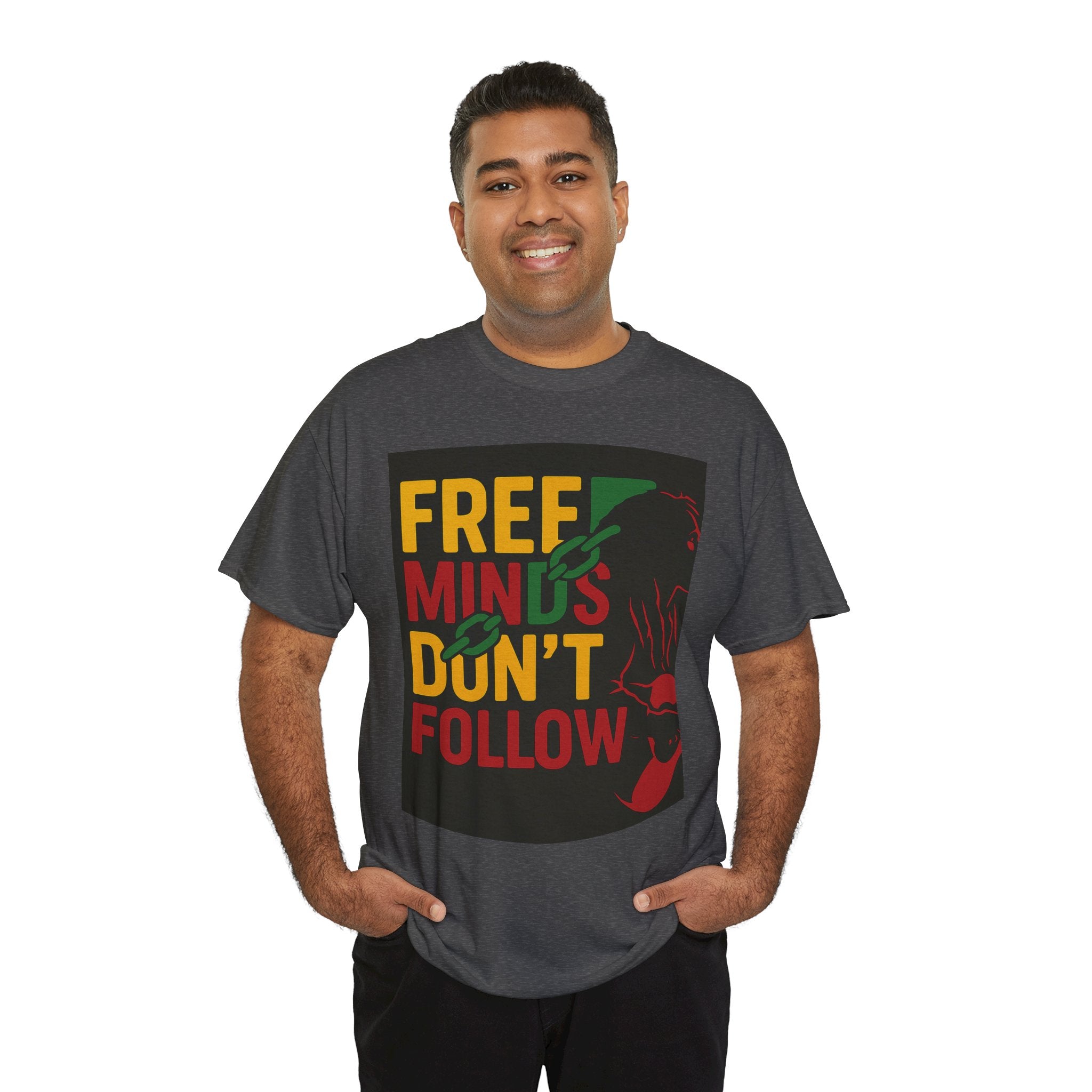 Free Minds Unisex Heavy Cotton Tee - Gift for Empowerment, Activism Outfit