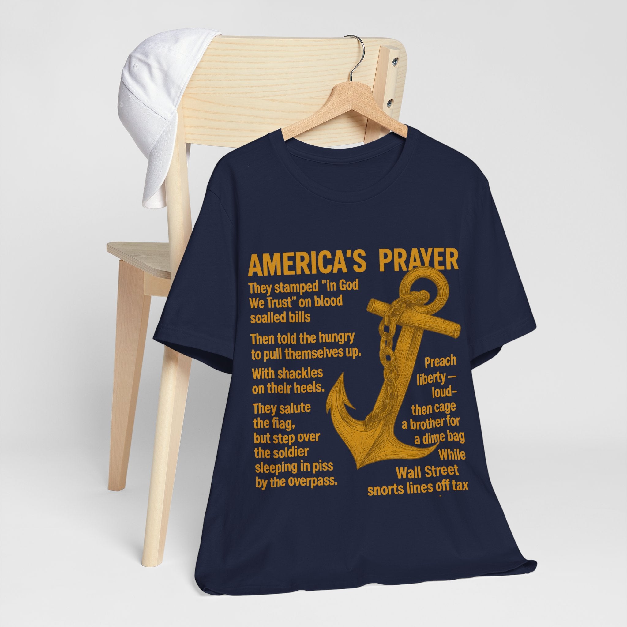 America's Prayer Anchor Tee — Patriotic Poem Graphic T-Shirt