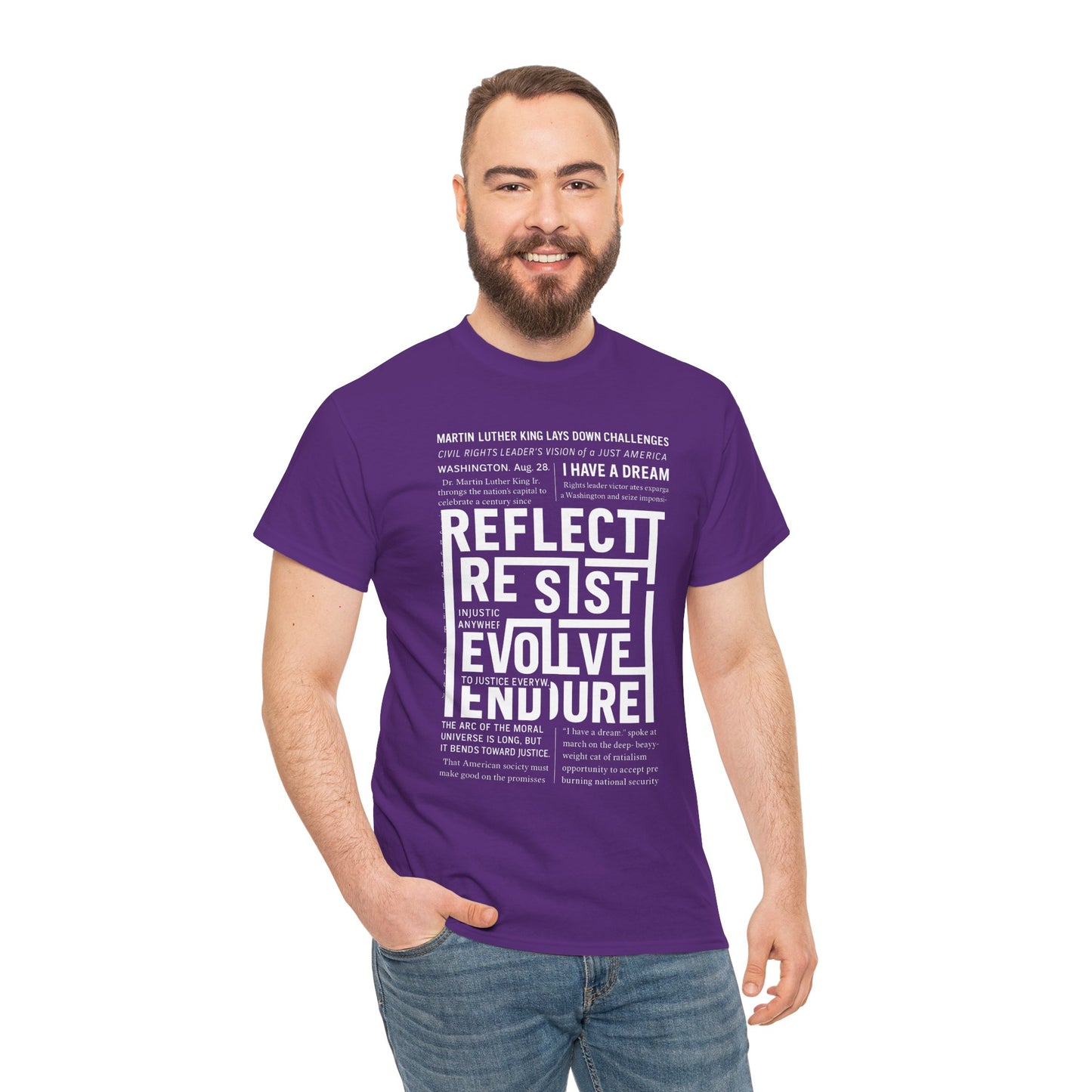 Inspirational Quote Unisex Heavy Cotton Tee - Perfect for Activism.