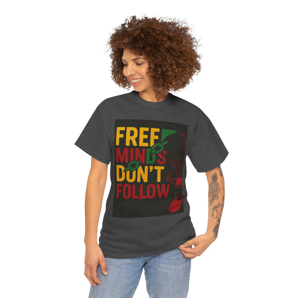 Free Minds Unisex Heavy Cotton Tee - Gift for Empowerment, Activism Outfit