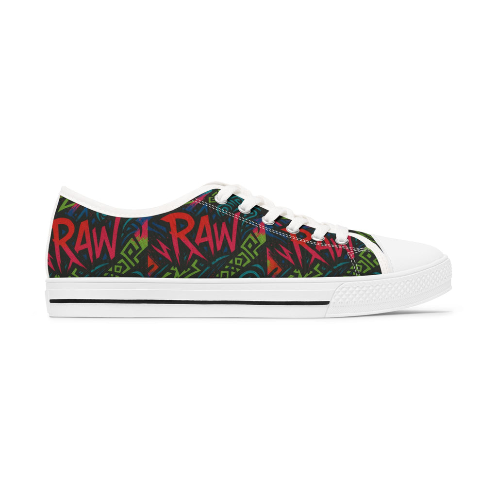 Colorful Women's Low Top Sneakers, Stylish Casual Footwear.