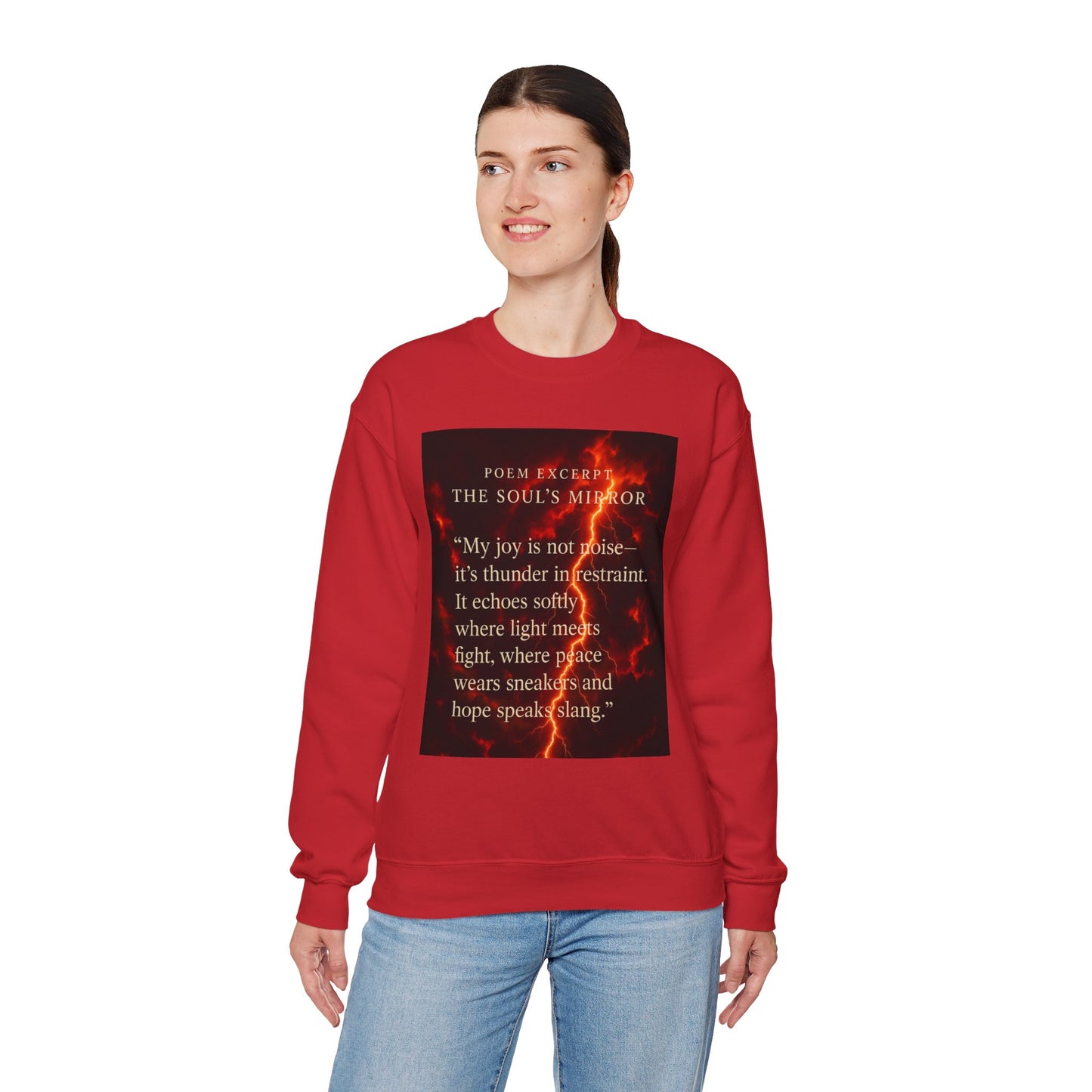 Soul's Mirror Inspirational Crewneck Sweatshirt, Motivational Apparel.