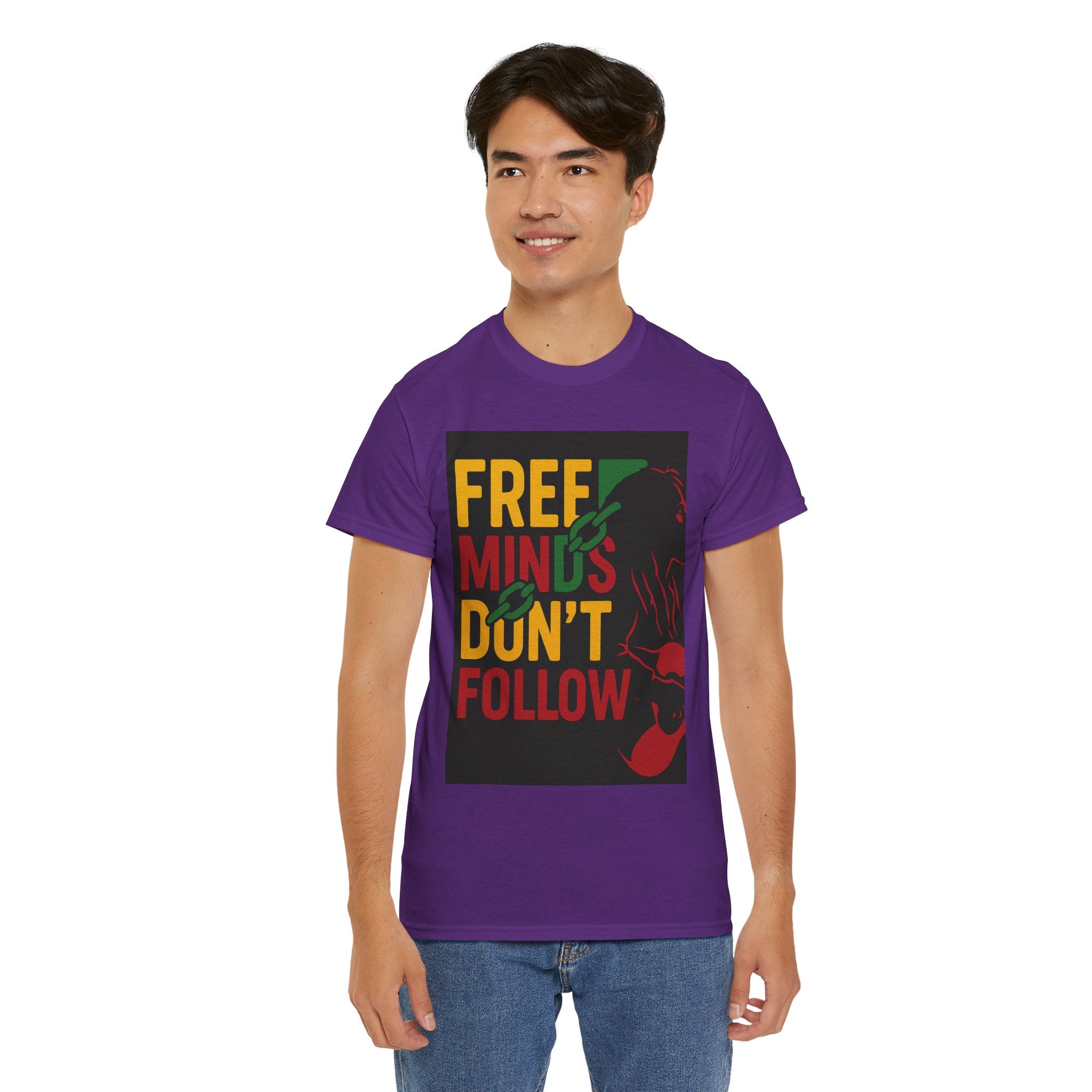 Free Minds Unisex Heavy Cotton Tee - Gift for Empowerment, Activism Outfit