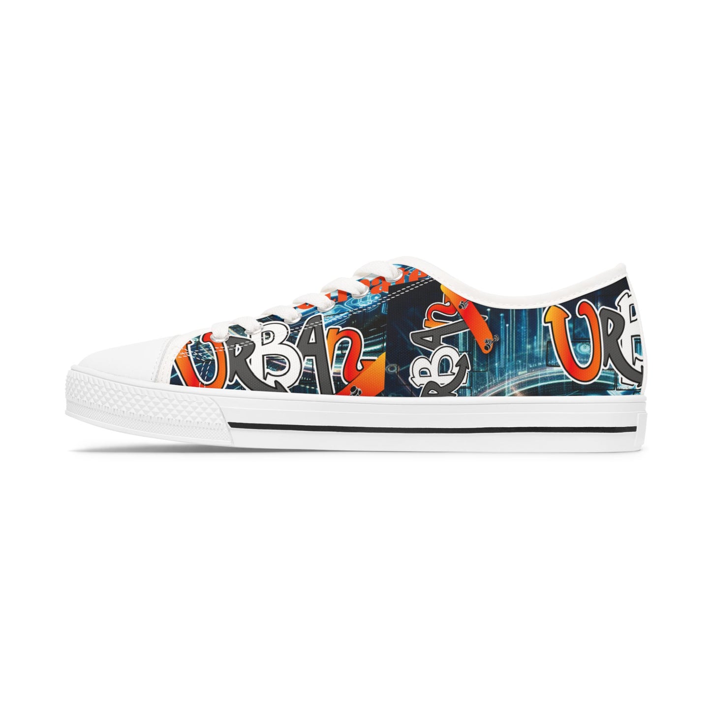 Colorful Graphic Print Women's Low Top Sneakers.