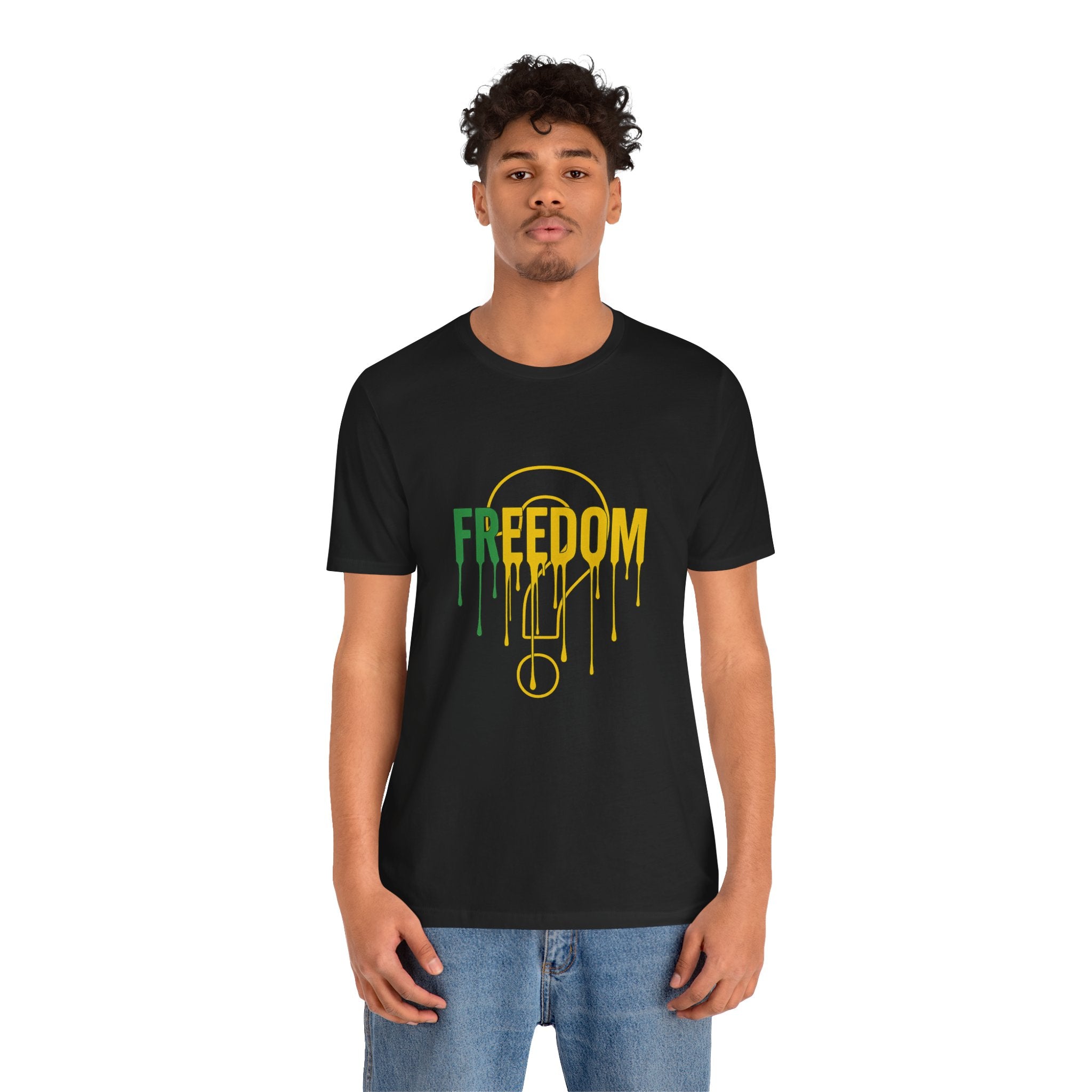 Freedom Drip Graphic Tee for Unisex, Casual T-Shirt for Men & Women