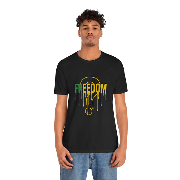 Freedom Drip Graphic Tee for Unisex, Casual T-Shirt for Men & Women