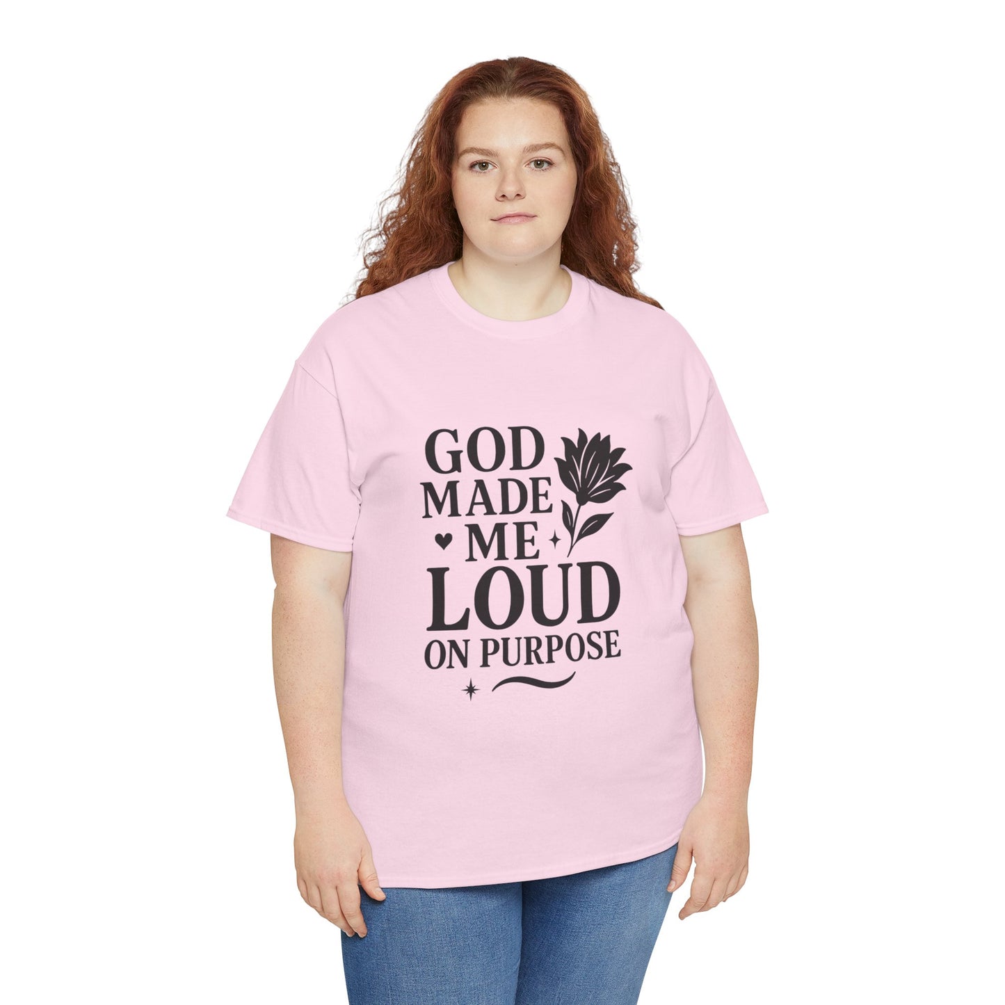 Unisex Heavy Cotton Tee with Inspirational Quote