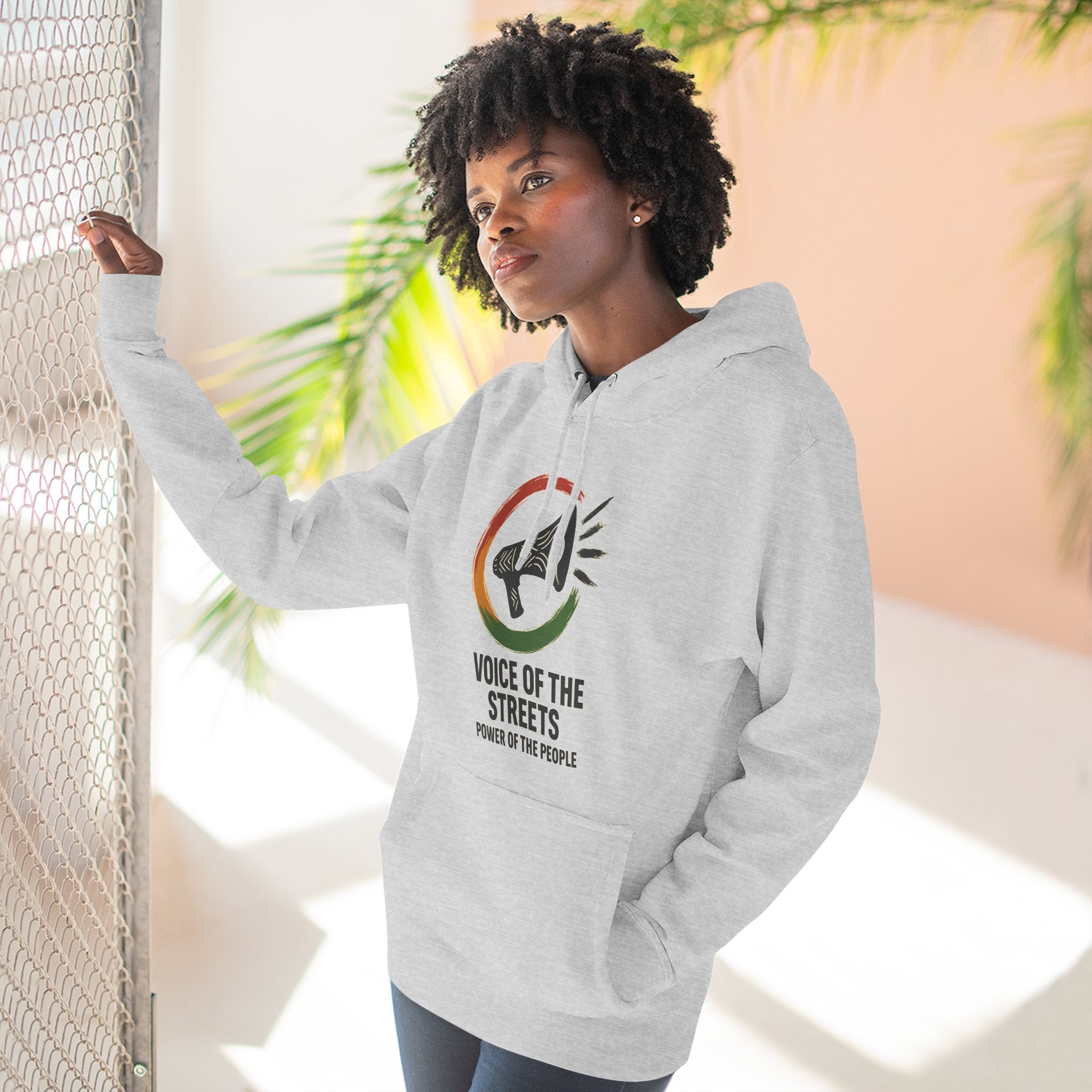 Empowering Voice of the Streets Hoodie, Unisex Fleece Hoodie, Casual Streetwear, Gift for Activists, Cozy Everyday Wear