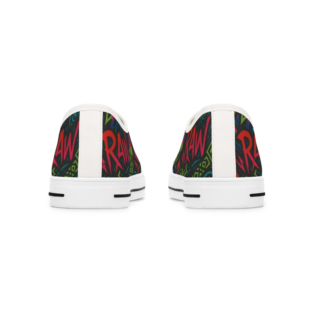 Colorful Women's Low Top Sneakers, Stylish Casual Footwear.
