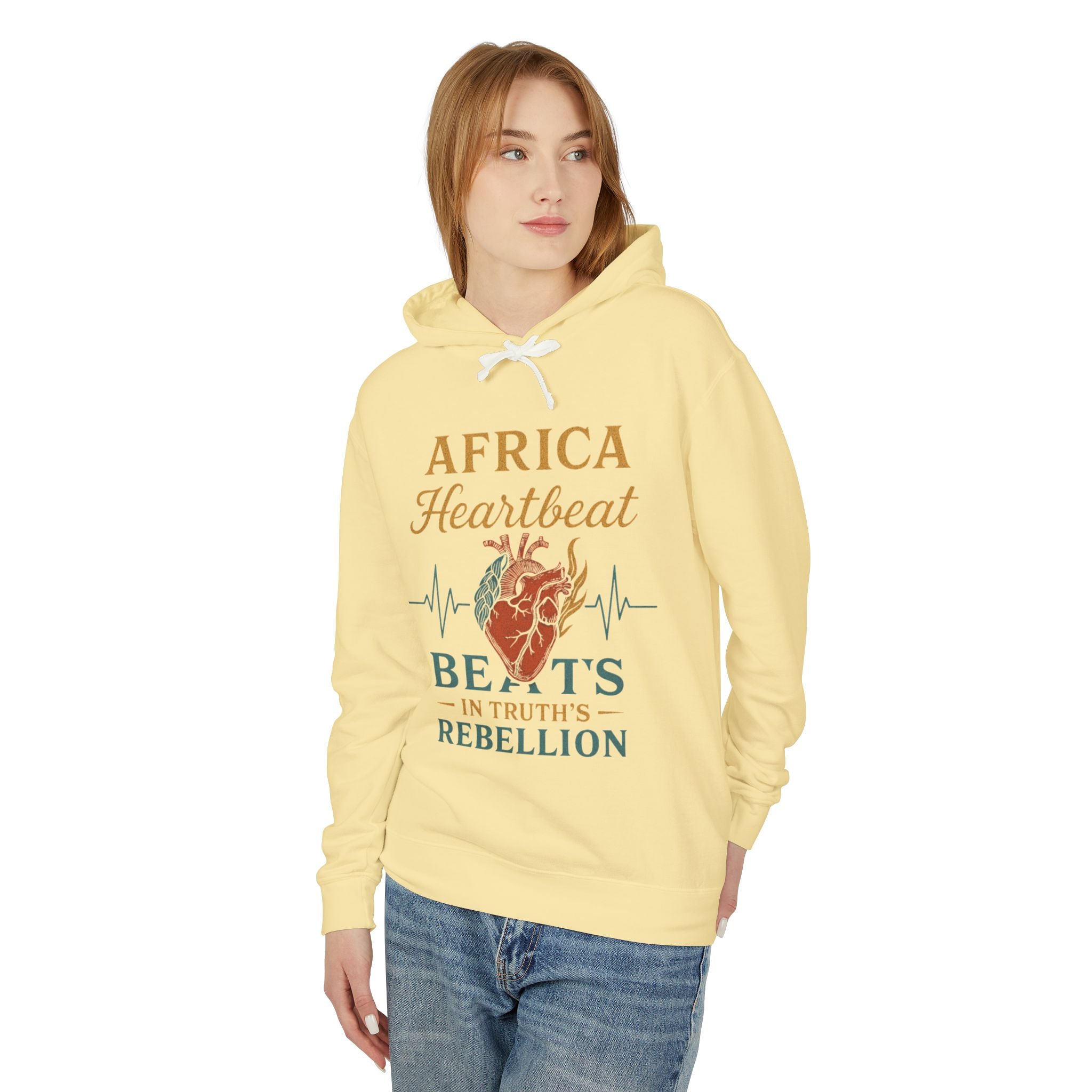Africa Heartbeat Unisex Lightweight Hoodie
