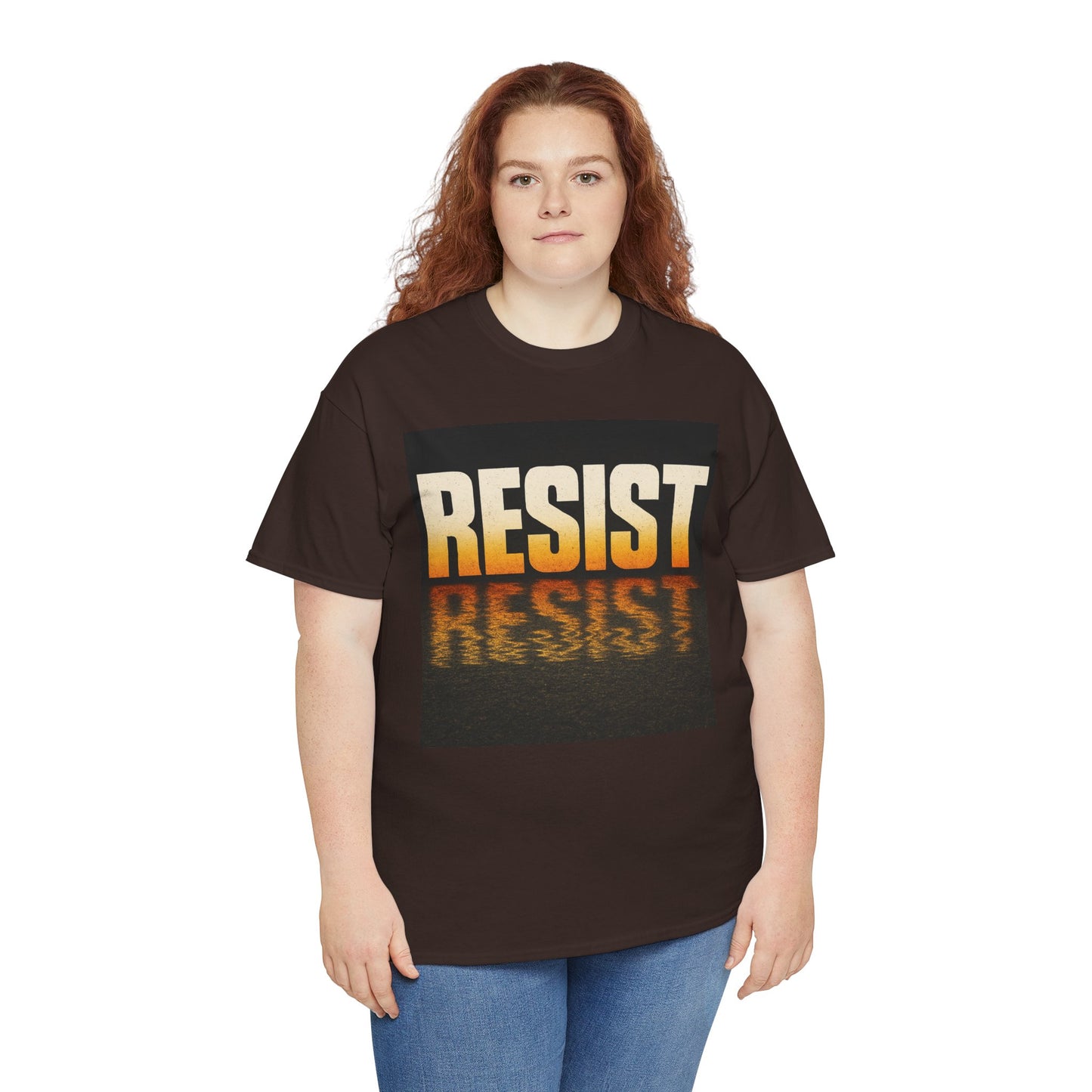 Resist Unisex Heavy Cotton Tee, Motivational T-Shirt, Activism Apparel