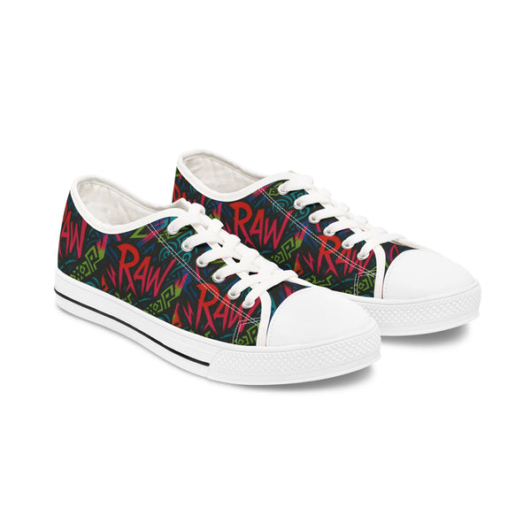 Colorful Women's Low Top Sneakers, Stylish Casual Footwear.