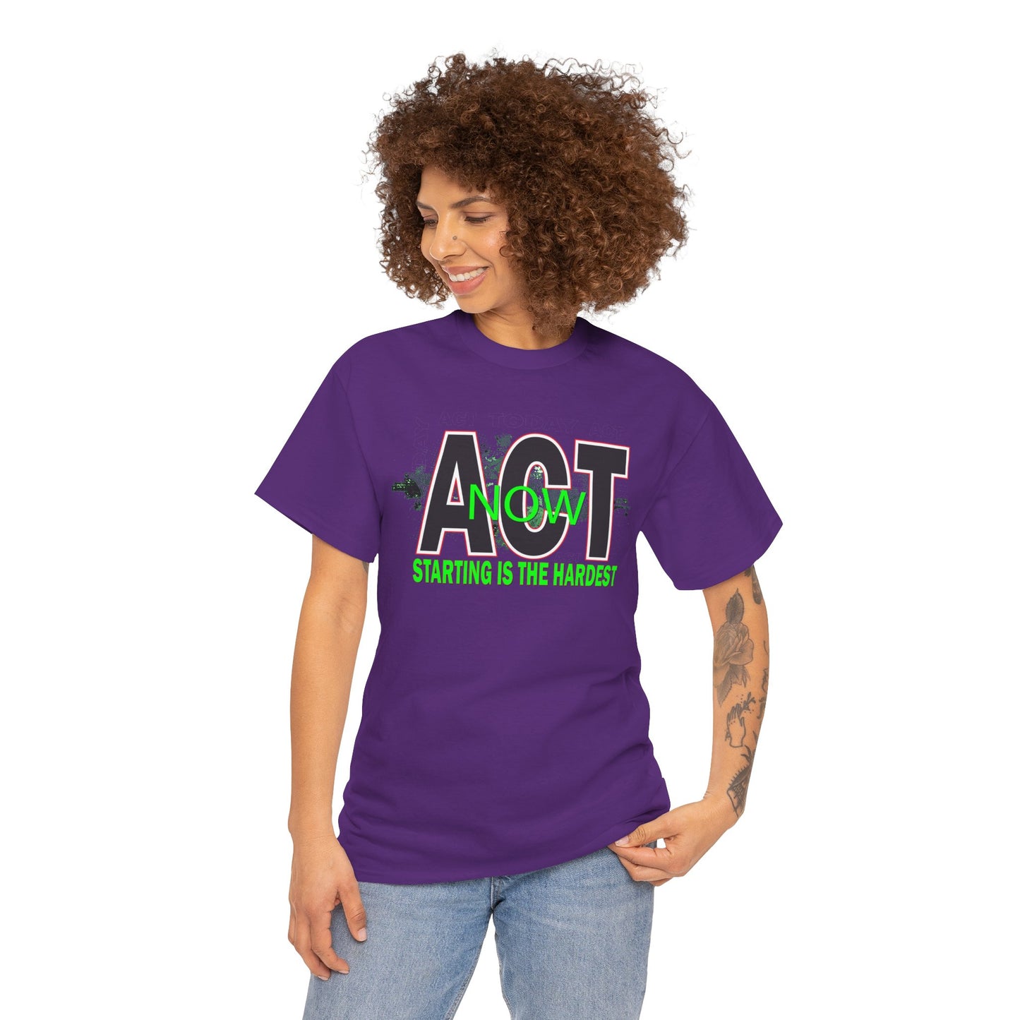 Motivational Unisex Tee - Start Now with Style, Perfect for Workouts