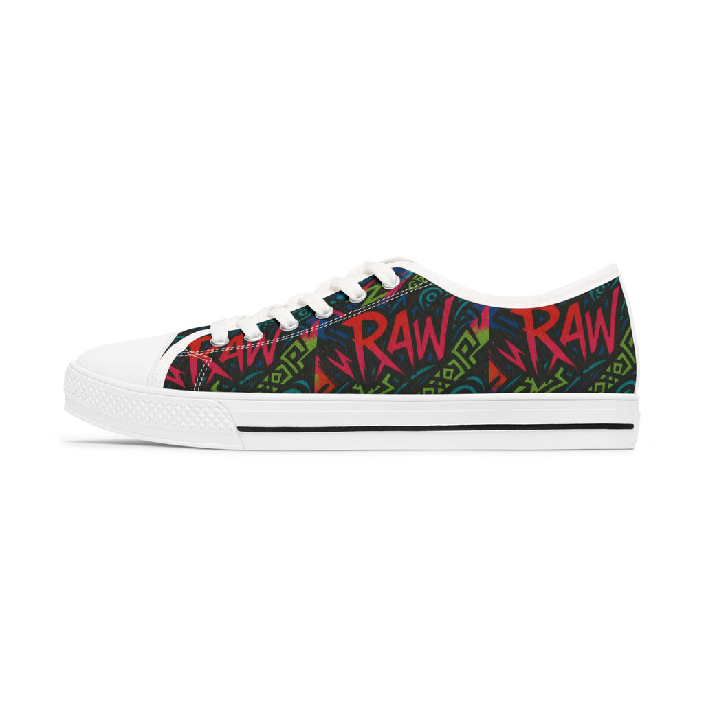 Colorful Women's Low Top Sneakers, Stylish Casual Footwear.