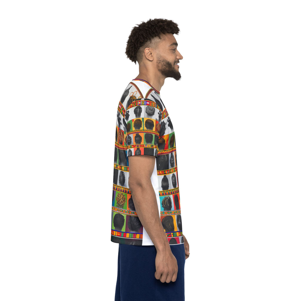 African Heritage Patterned Jersey — Ancestral Silhouettes All-Over Print