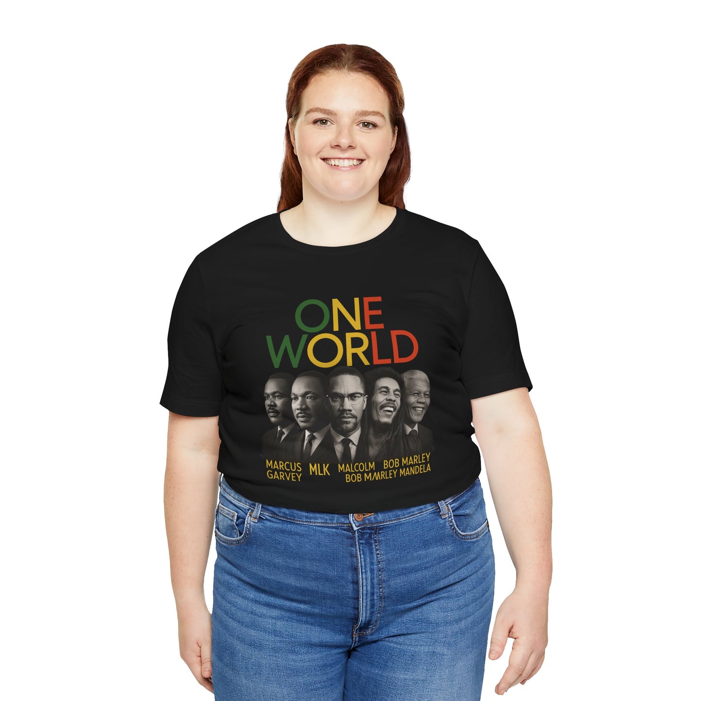 ONE WORLD Unisex Jersey Tee, Inspirational Shirt, Social Justice Apparel,