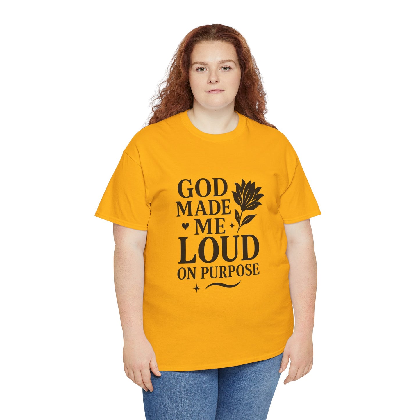 Unisex Heavy Cotton Tee with Inspirational Quote