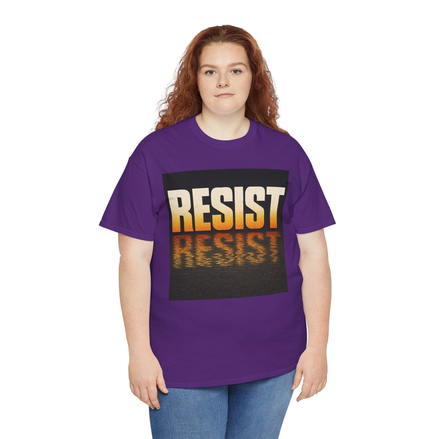 Resist Unisex Heavy Cotton Tee, Motivational T-Shirt, Activism Apparel