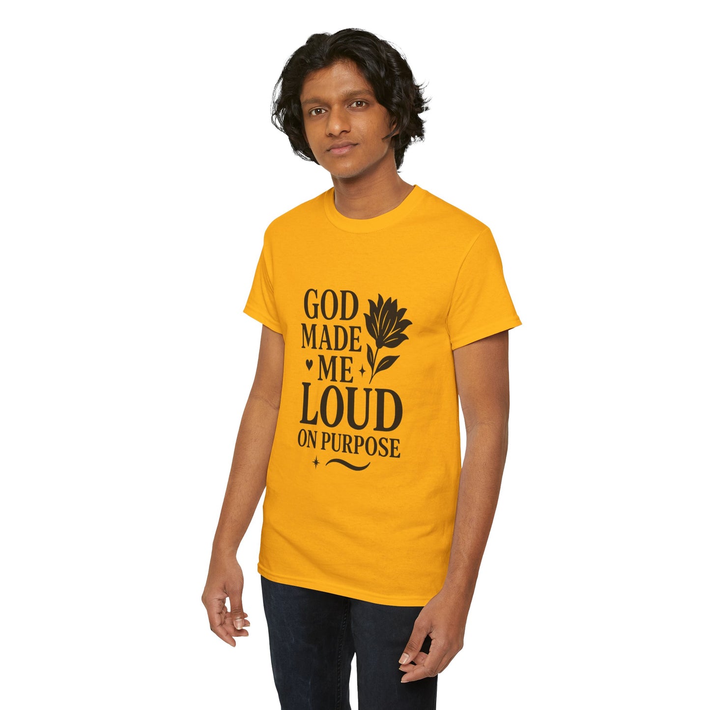 Unisex Heavy Cotton Tee with Inspirational Quote
