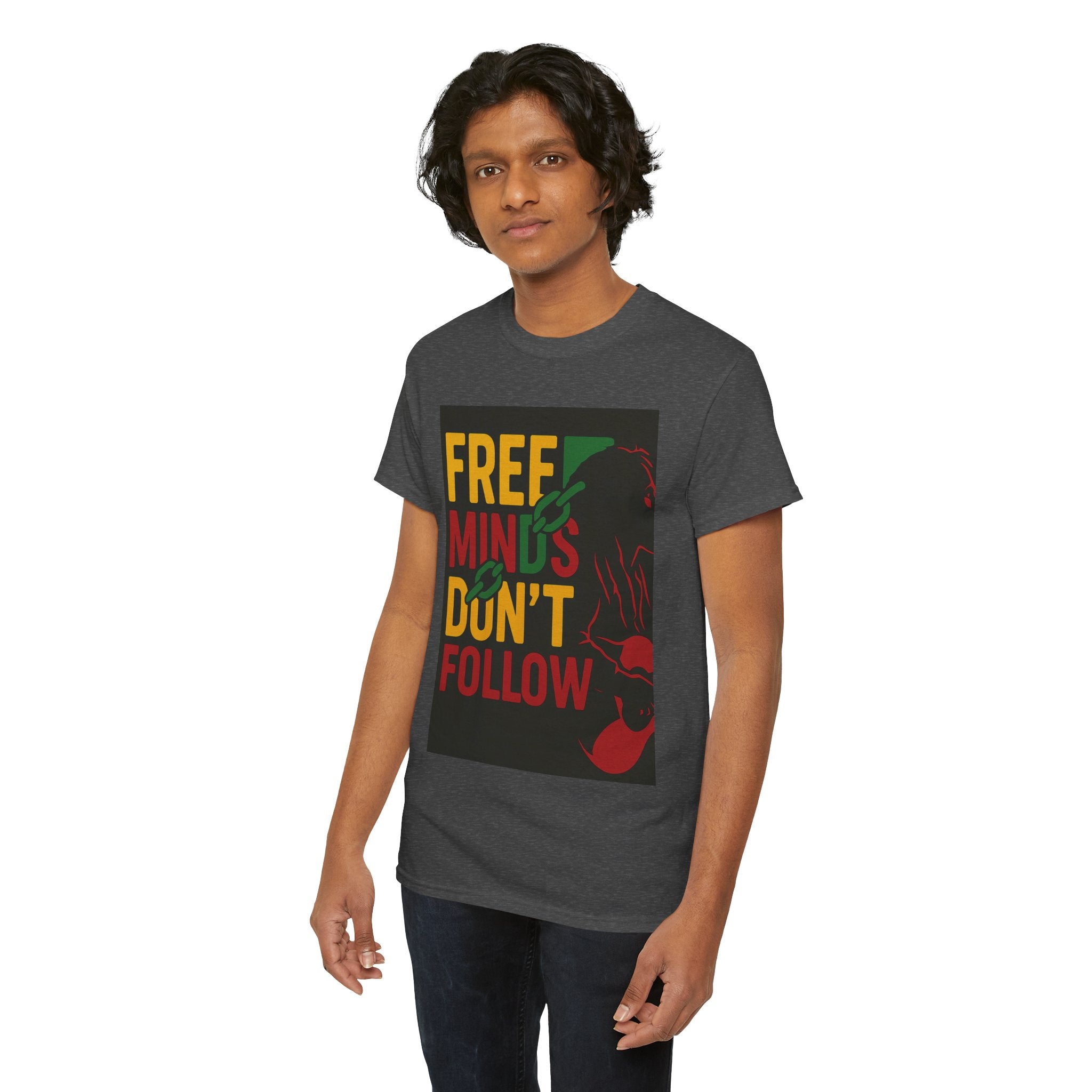 Free Minds Unisex Heavy Cotton Tee - Gift for Empowerment, Activism Outfit